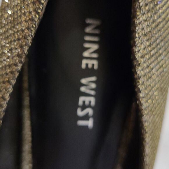 Nine West Gold Glitter Heels - Picture 4 of 5